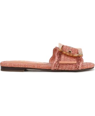 Women's Bambi Raffia Buckle Slide Sandals
