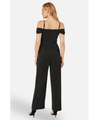Women's Sparkle Stretch Bardot Jumpsuit