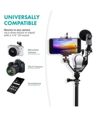 Triple Shoe Bracket - Camera V Bracket for Lights, Monitors, Microphones and More