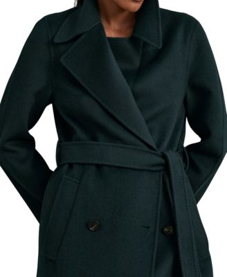 Women's Double-Breasted Blind Seam Wool-Blend Coat