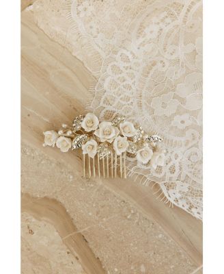 Victoria Crystal Floral Comb