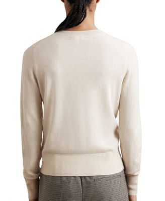 Women's Wool-Blend Crew-Neck with Cashmere Cardigan Sweater