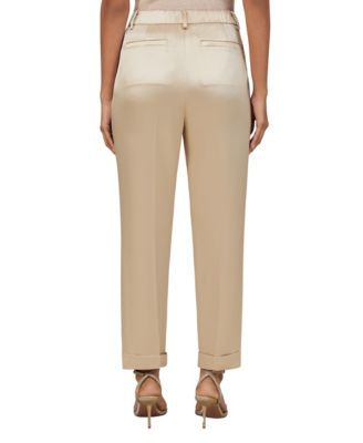 Women's Satin Tapered Pants