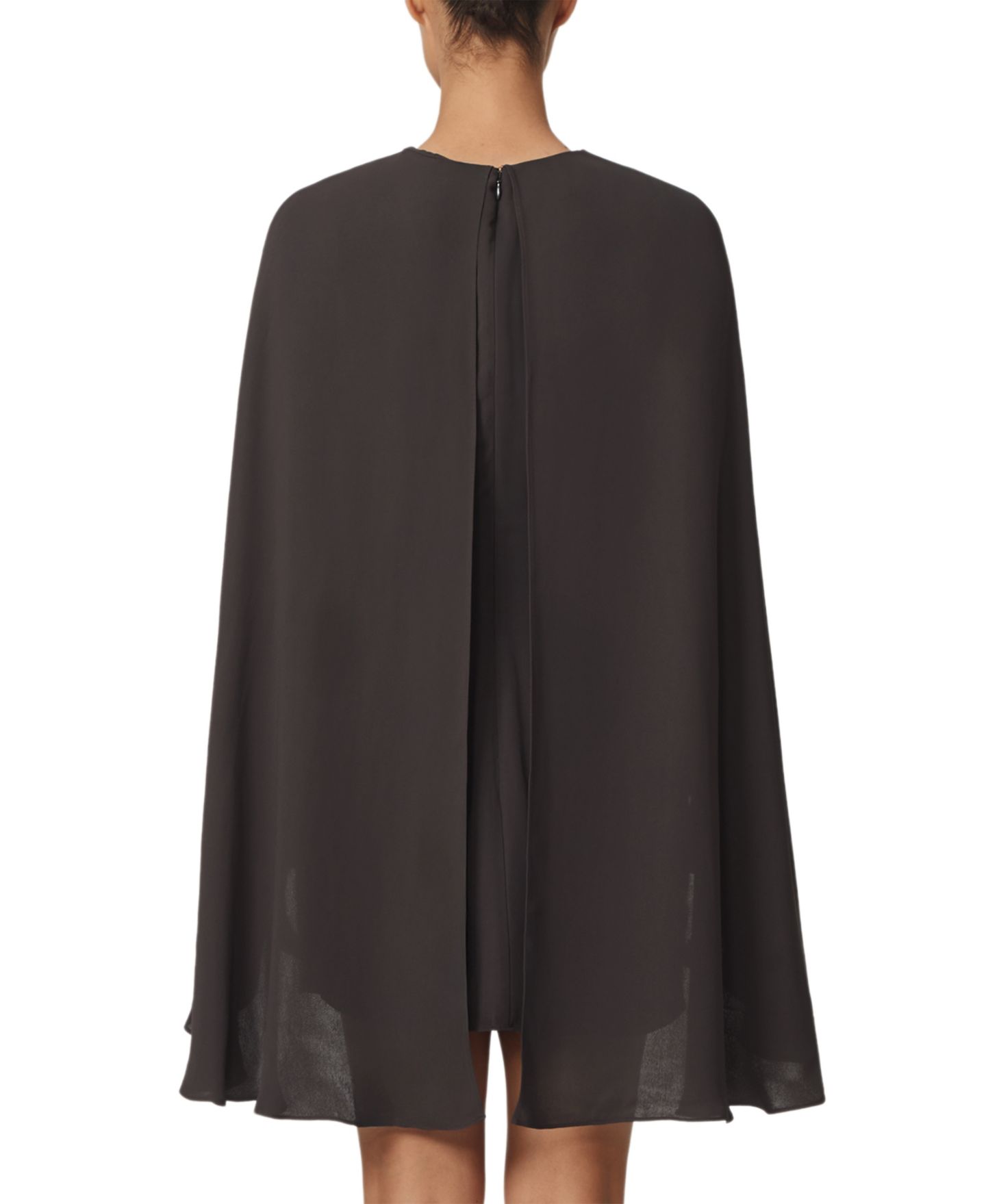 Женское платье REISS Cassidy Chain-Detail Cape Mini, цвет: Виноградный — фото 4