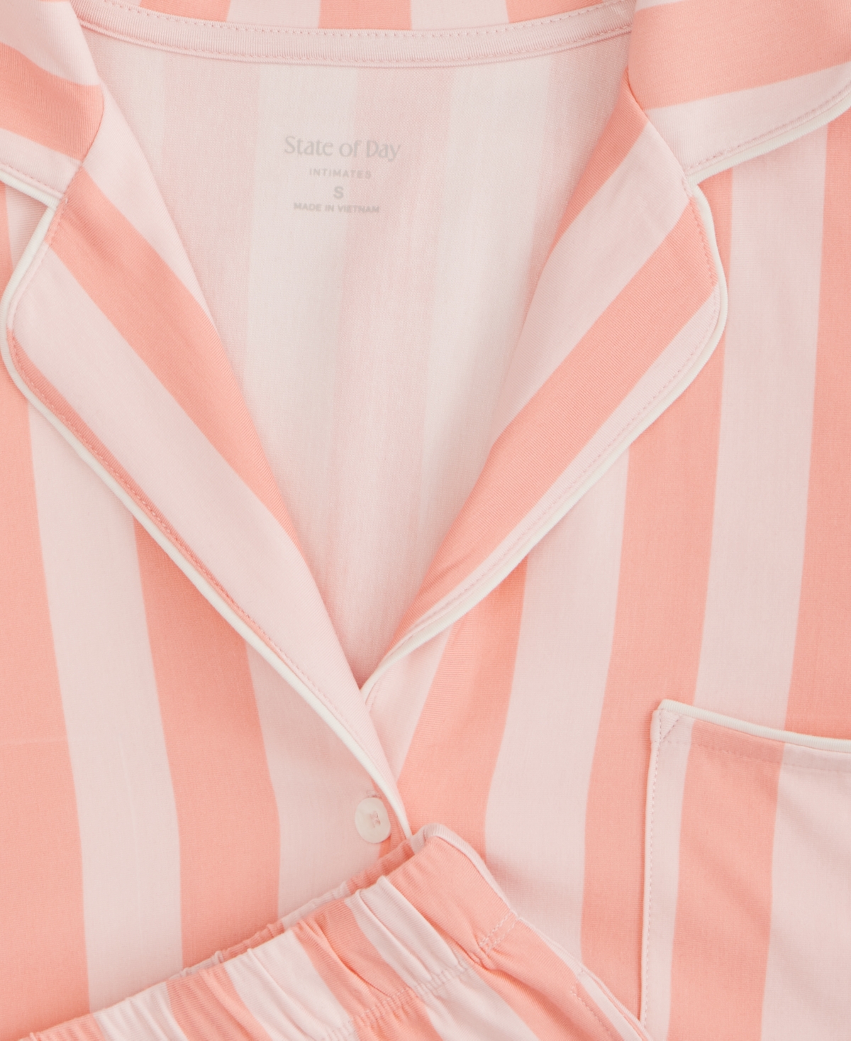 State of Day Women's Fluid Knit Notched-Collar Pajama Set Xs-3X, Exclusively at Macy's