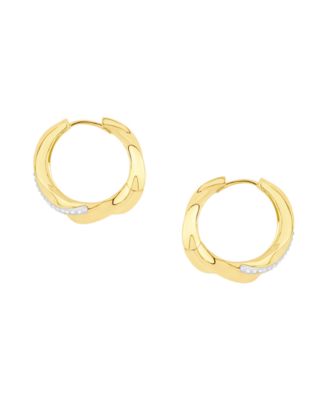 Crystal Hinged Hoop Earrings