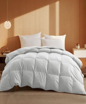 Warm and Cozy 360 Thread Count All Season Down and Feather Fiber Comforter, Full/Queen