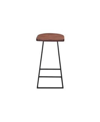 Clement Solid Wood 30" Bar Stool, Brown