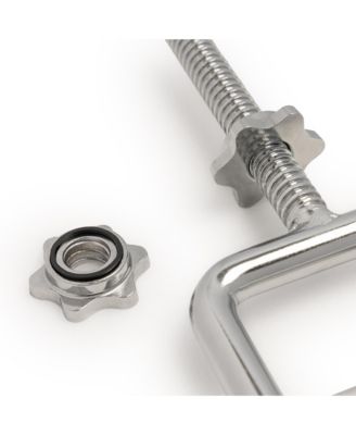 34” Threaded Chrome Tricep Bar with Star-Lock Collars