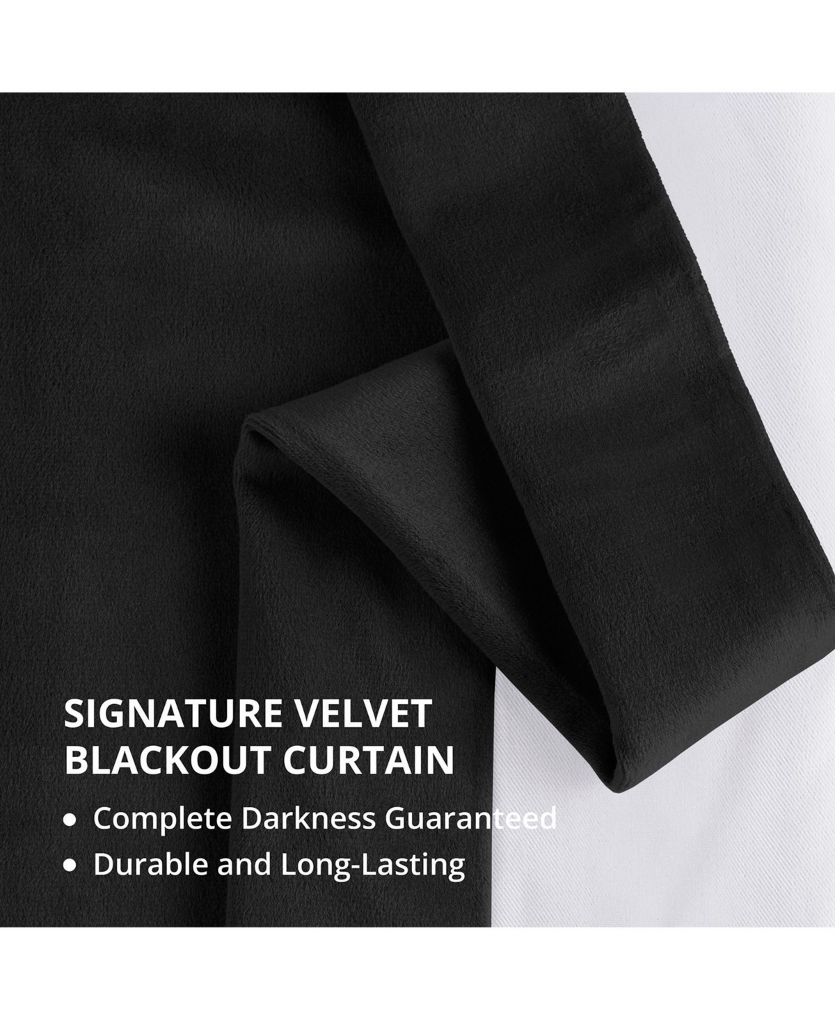 Half Price Drapes Warm Black Signature Velvet Blackout Curtain
