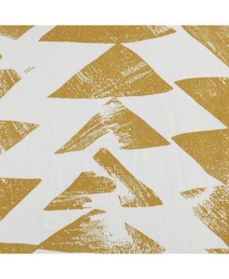 Triad Gold Geometric Printed Cotton Room Darkening Curtain