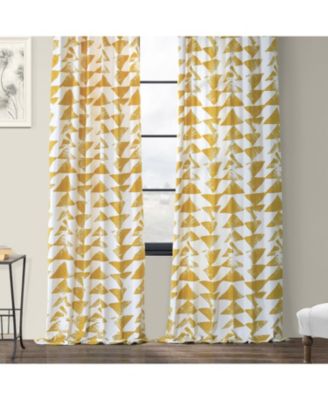Geometric Printed Cotton Room Darkening Curtain