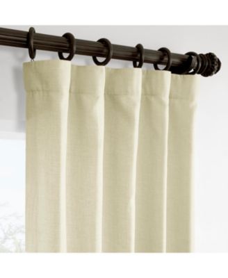 Gravity Ivory Italian Faux Linen Room Darkening Curtain
