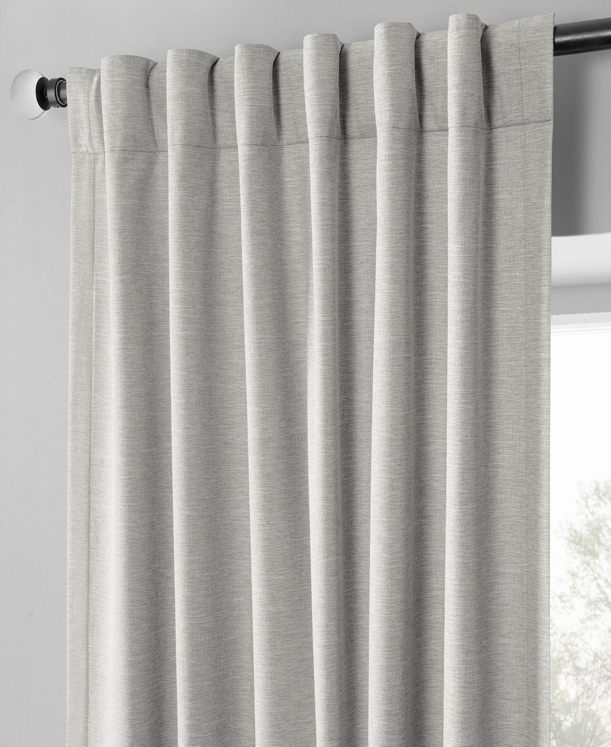 Half Price Drapes Boho Chic Faux Linen Blackout Curtain Pair (2 Panels