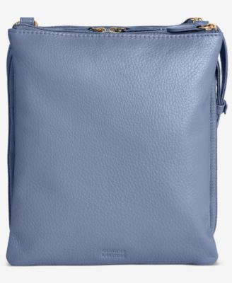Triple-Zip Pebble Leather Dasher Crossbody, Created for Macy's
