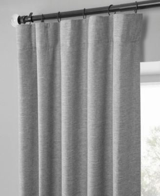 Boho Chic Faux Linen Blackout Curtain Pair (2 Panels)