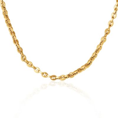 Men s Gold Tone Link 22'' Chain Necklace, Polished Finish