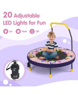 Mini Trampoline Folding Small Rebounder for Kids with Lights
