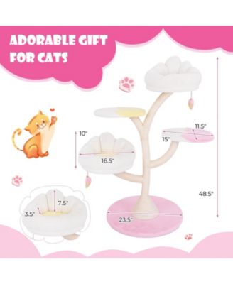 Multi-Layer Cat Tree Cat Tower with 2 Cat Perches 2 Platforms