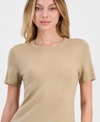 Women's Merino Wool Short-Sleeve Sweater