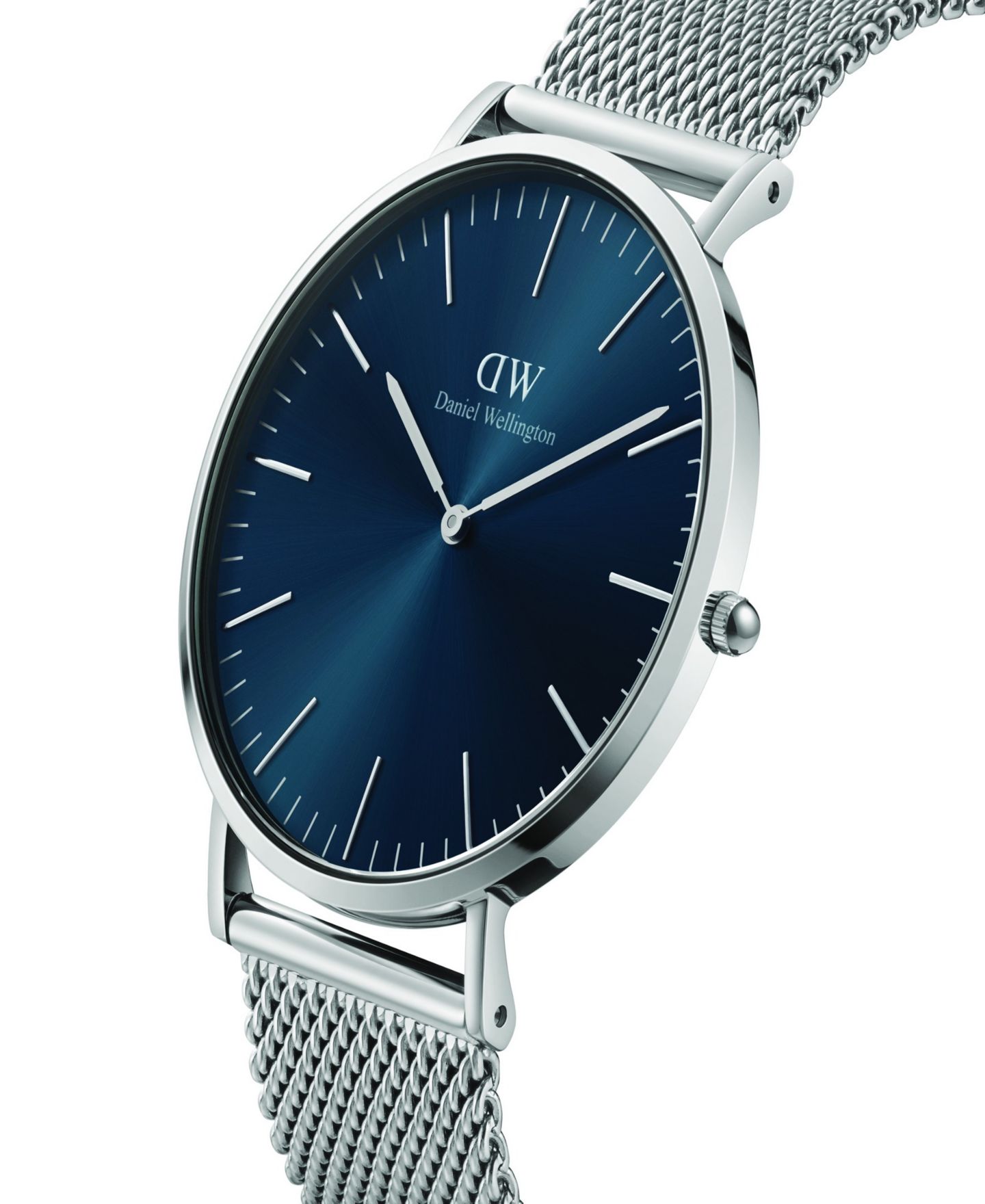 Часы Daniel Wellington Unisex Analog Silver-Tone Stainless Steel Watch Set, 40mm — фото 3