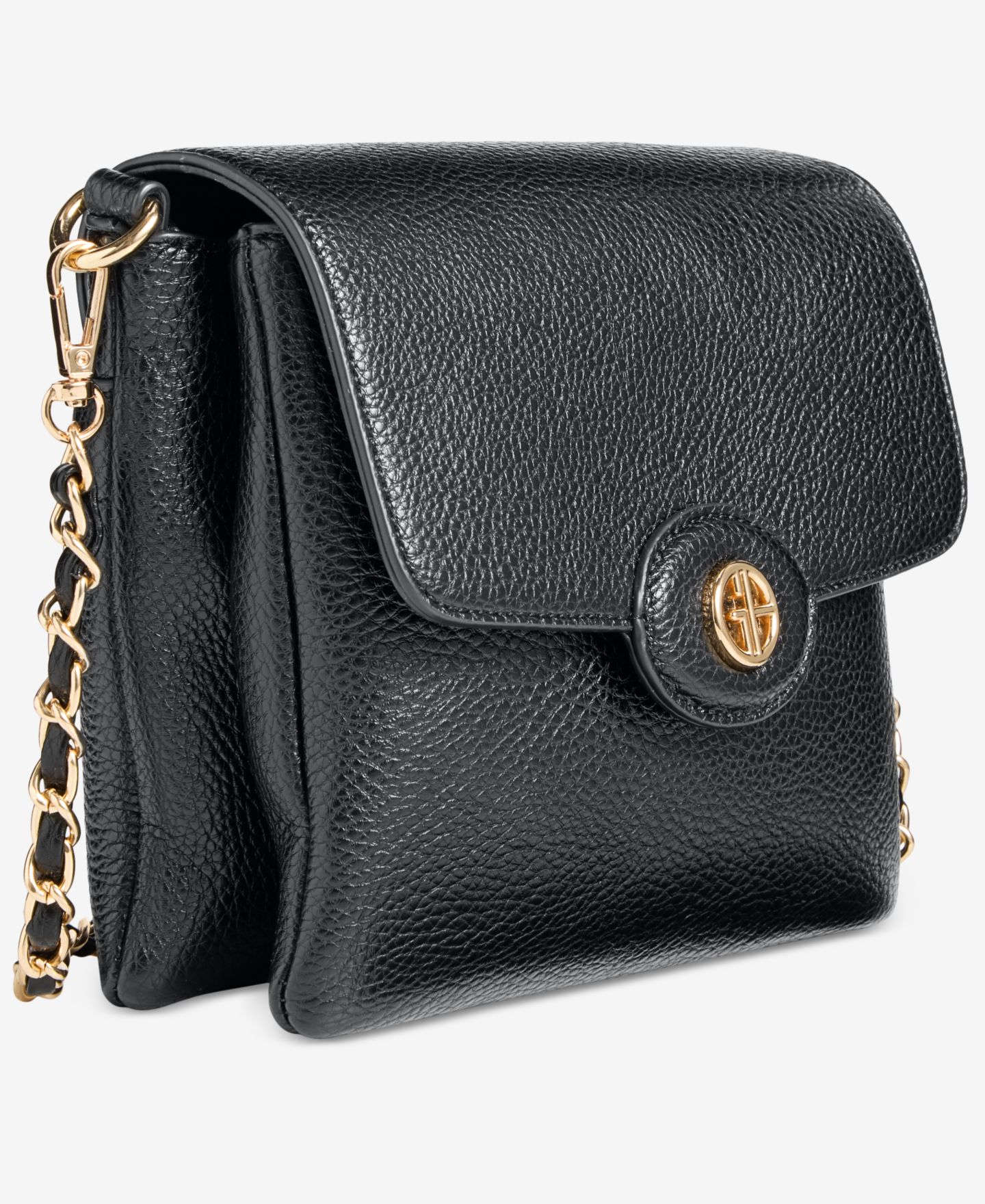 Женская сумка Giani Bernini Pebble Square Crossbody, цвет: Чёрный — фото 4
