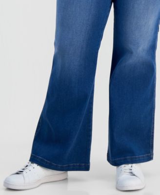 Plus Size Pull-On Shaping High-Rise Bootcut Jeans, Macy's Exclusive