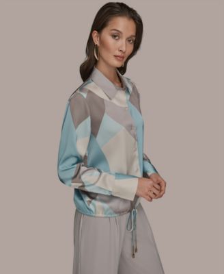 Women's Long-Sleeve Drawstring Top