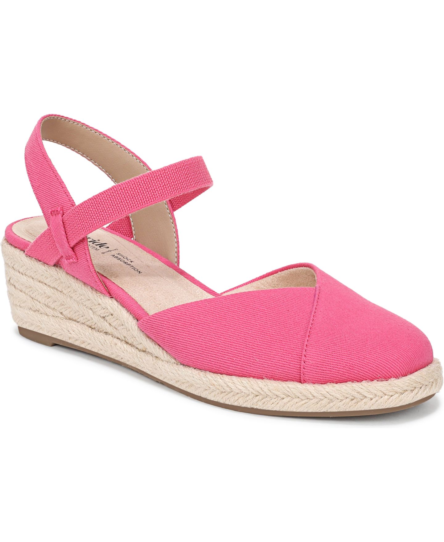 Женские сандалии LifeStride Pilar Espadrille Wedge, цвет: Розовый — фото 1