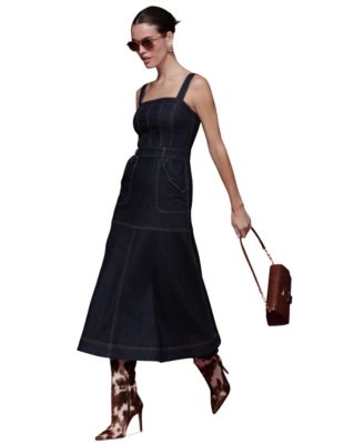 Women's Denim Midi Dress