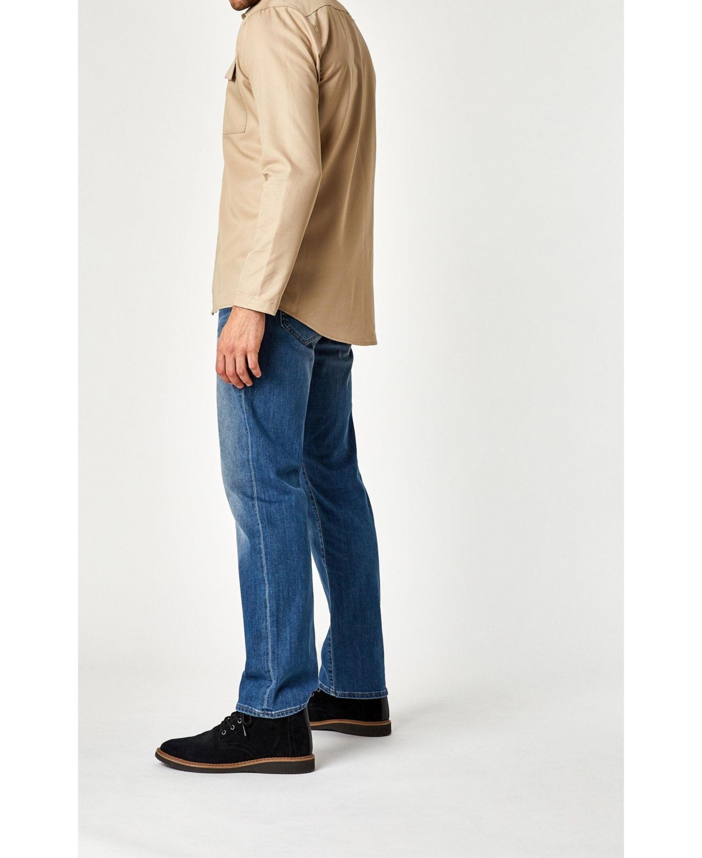 Мужские джинсы Mavi Jeans Myles Straight Leg in Mid Shaded Williamsburg, цвет: Индиго — фото 2