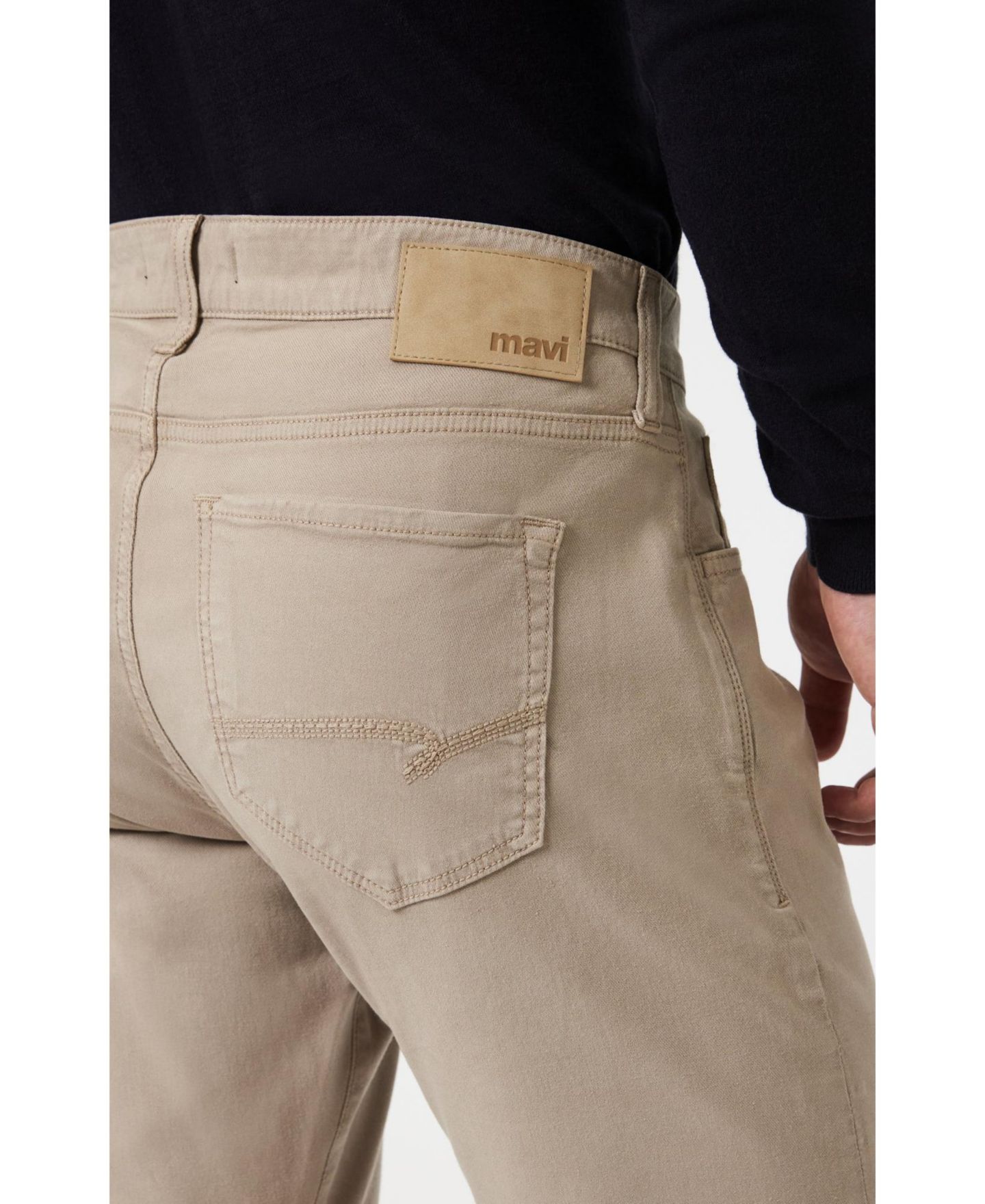 Мужские джинсы Mavi Jeans Marcus Slim Straight Leg In Latte Luxe Twill, цвет: Хаки — фото 6