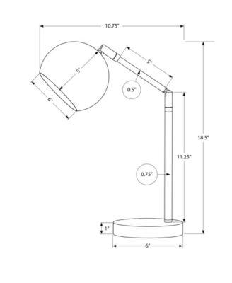 Lighting 19" Metal Table Lamp