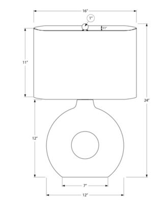Lighting 24" Ceramic Table Lamp