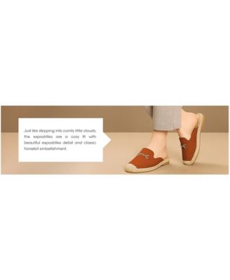 Womens Nazaya Horsebit Detail Espadrilles Mules