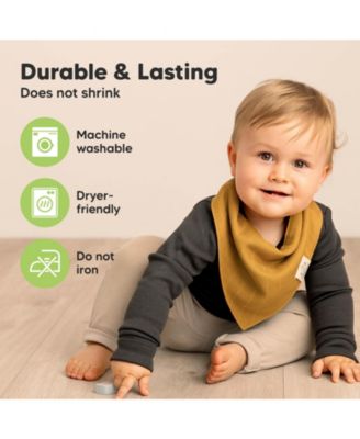 8pk Lumi Muslin Baby Bibs, Bandana Bibs for Baby Boy, Baby Girl, Muslin Drool Bib for Newborn, Toddler