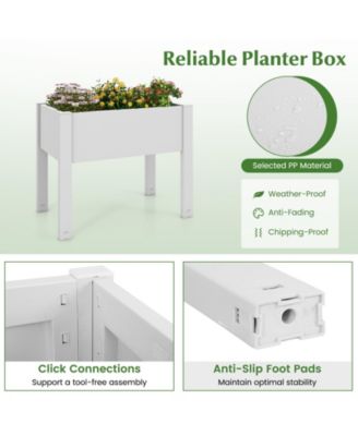 53-L Raised Bed Grow Box Self-Watering Planter Box Stand with Water Level Monitor