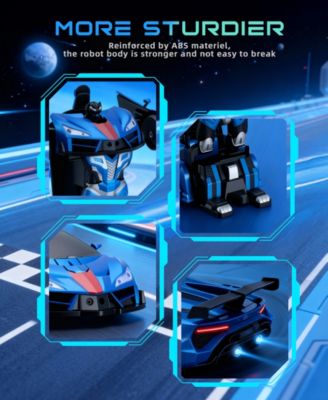 1:18 RC Transforming Robot Car with One-Click Deformation, 2.4GHz RC Car with LED Lights, 360&deg; Rotation & Demo Mode