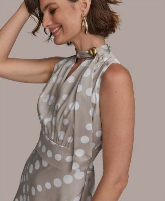 Petite Dot Print Midi Dress