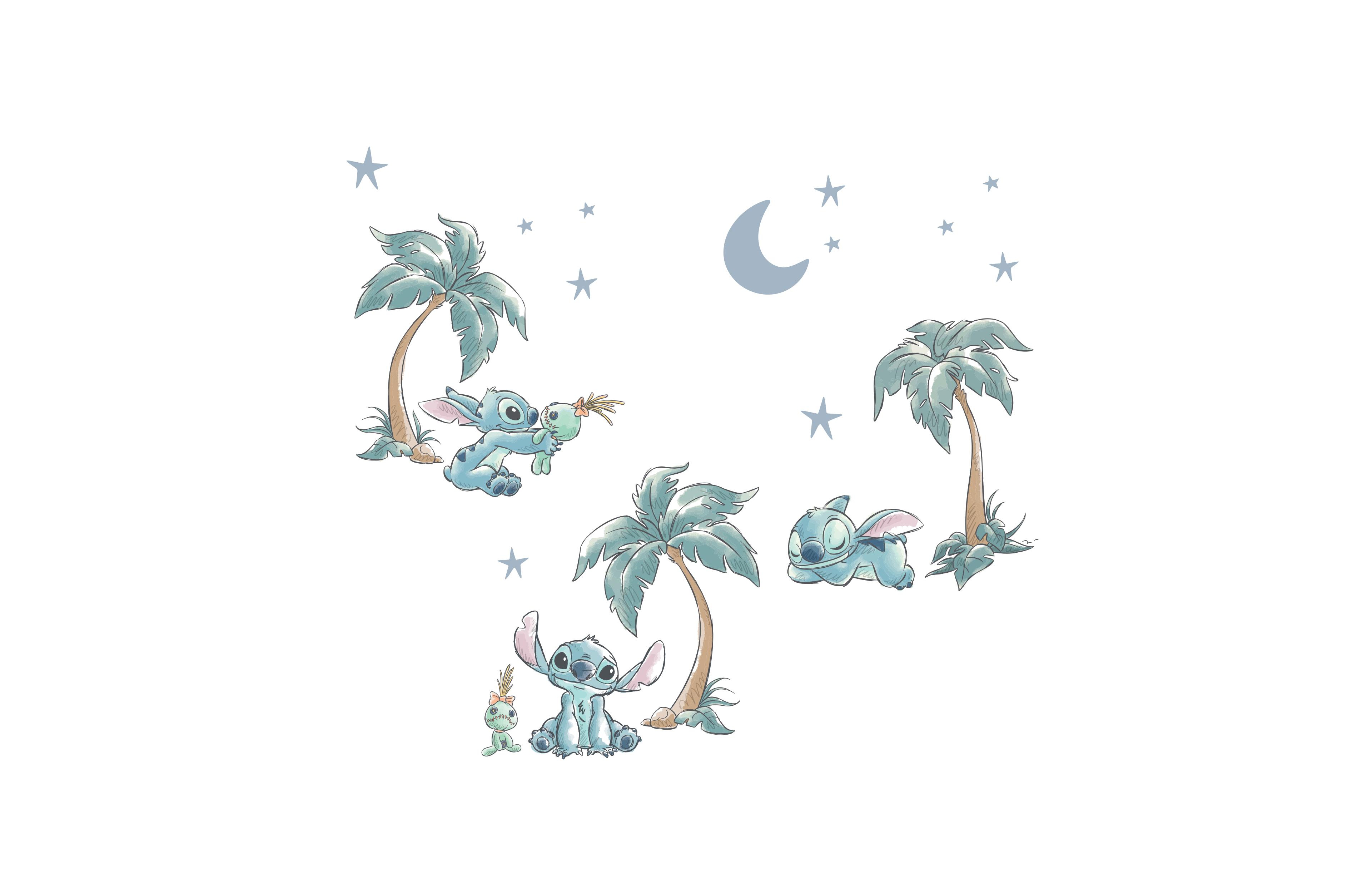 Bedtime Originals Disney Stitch Mural-Like Nursery Wall Decals / Stickers
