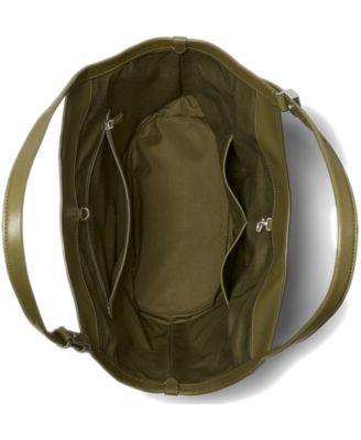 Deco Tulip Medium Leather Tote Bag