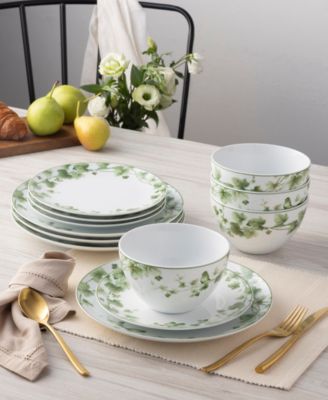 Ivy Whisper 12-Piece Dinnerware Set, Service For 4