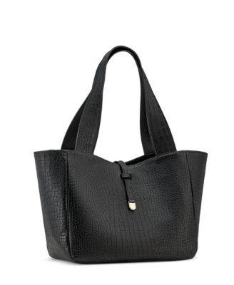 Mercer Embossed Croc Leather Tote Bag
