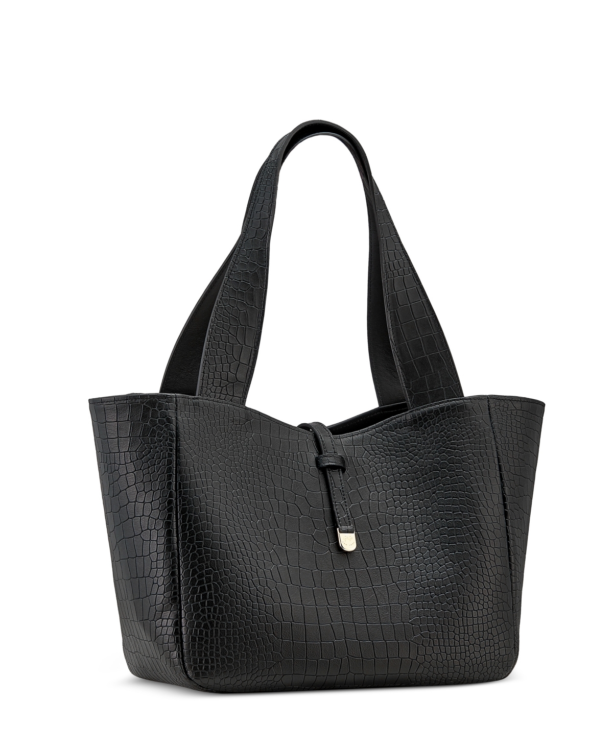 GiGi New York Mercer Embossed Croc Leather Tote Bag