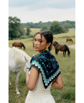 Garden Nocturne Double Sided Silk Scarf