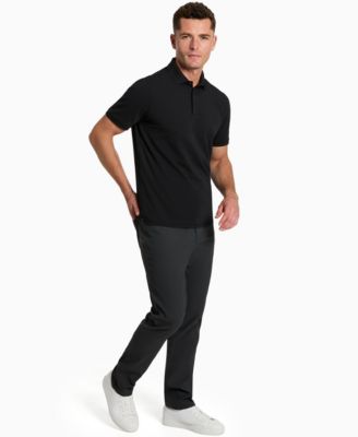 Men's Solid Button Placket Polo Shirt