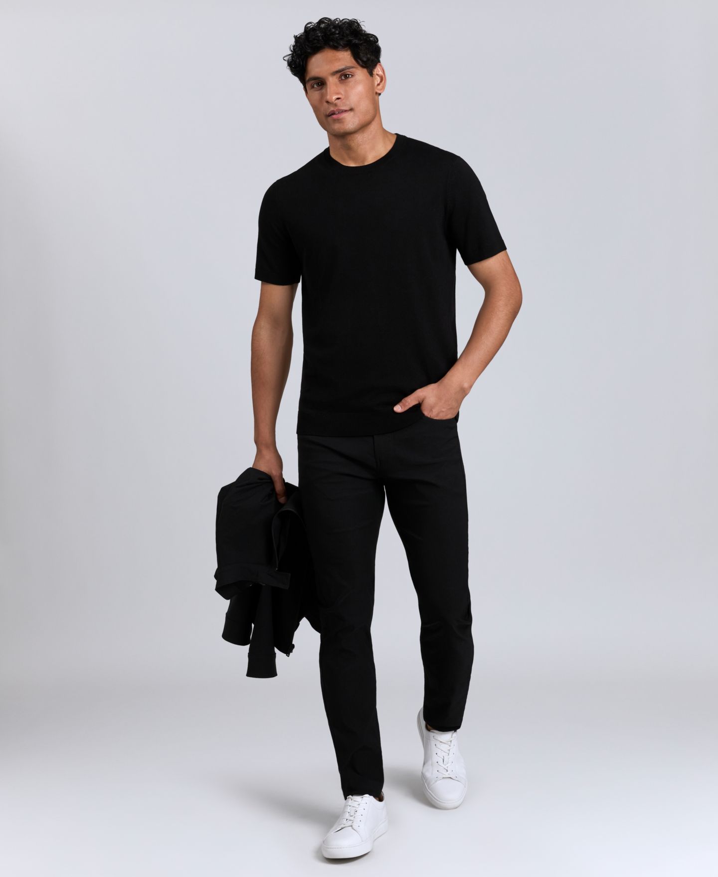 Мужские брюки Kenneth Cole Kennth Cole Slim-Tapered Fit Stretch Tech, цвет: Чёрный — фото 2