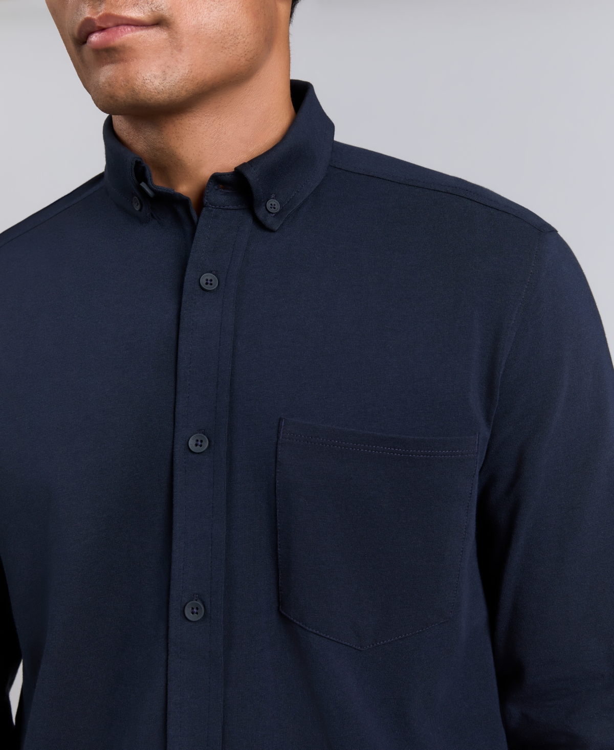 Kenneth Cole Men's Slim-Fit Plain White Performance Long-Sleeve Button-Down Shirt