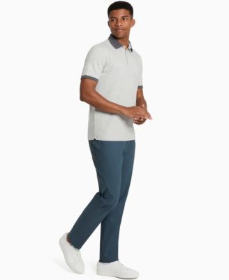 Men's Solid Button Placket Polo Shirt