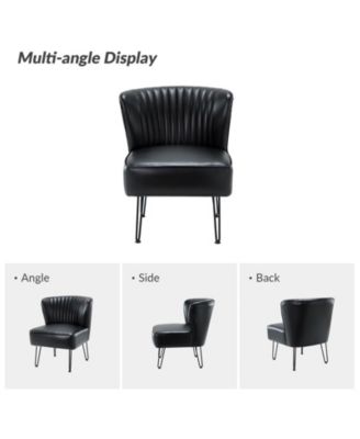 Donia Contemporary and Classic Wooden Upholstered Accent Chair